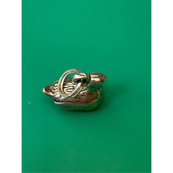 .925 Partridge in a Pear Tree French Hen Sterling Silver Jewelry Charm - Picture 5 of 5